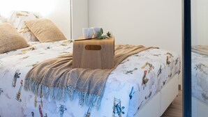 2 室のベッドルーム、WiFi、ベッドシーツ