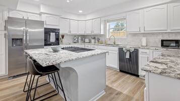 Microwave, oven, stovetop, dishwasher