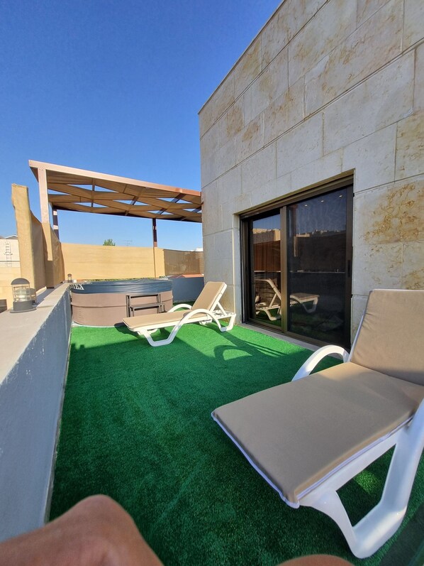 Appartement, 1 chambre, accessible aux personnes à mobilité réduite, fumeurs | Terrasse/Patio