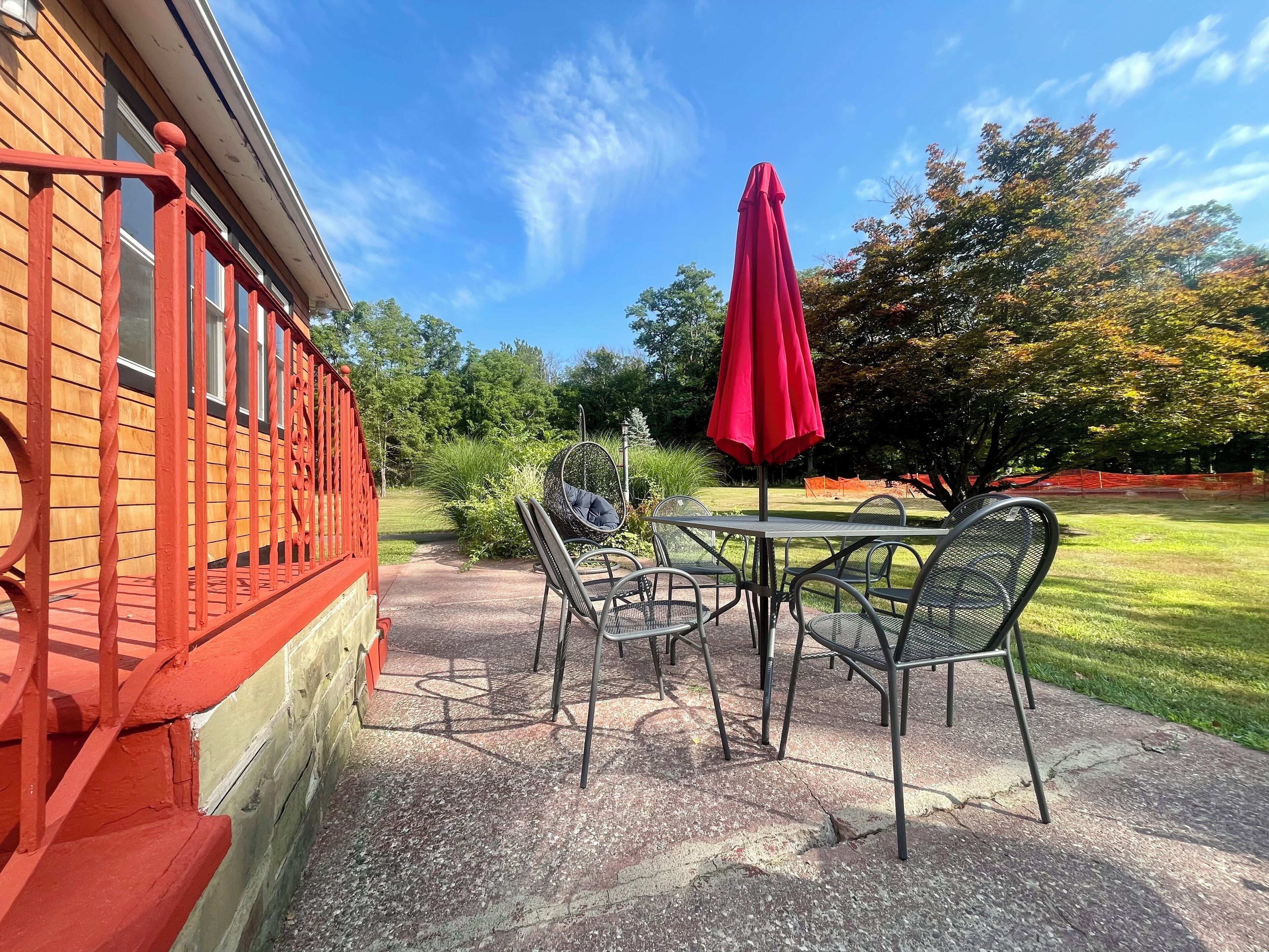 屋外ダイニングエリア