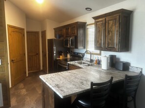 Microwave, oven, stovetop, dishwasher