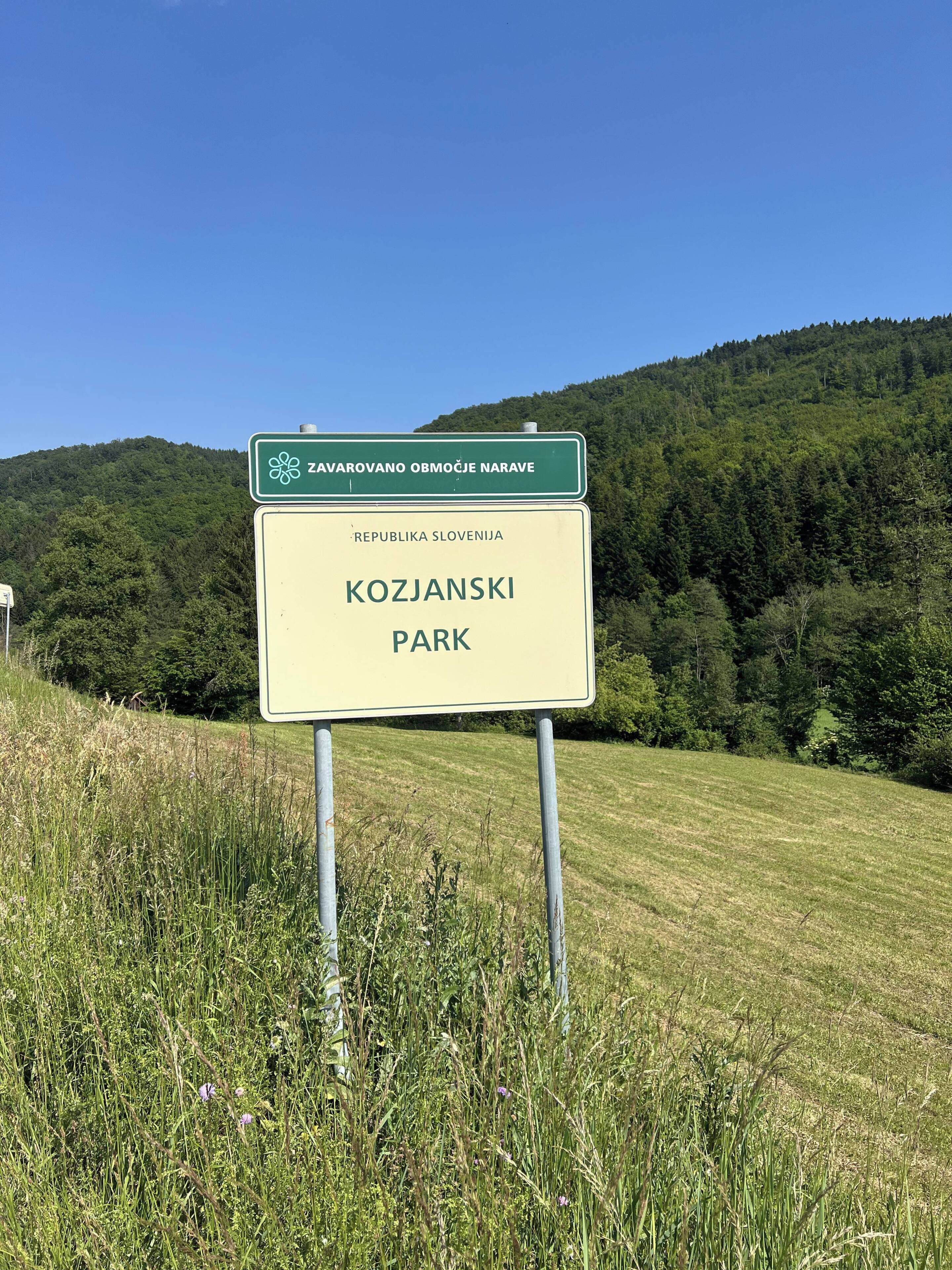 Segnaletica per il Parco di Kozjanski, in Slovenia.