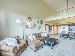 TV, fireplace - NEW! 1-Bedroom plus Loft at The Pines with Forest Views, No Cleaning Fees, Kids Ski Free (Keystone)