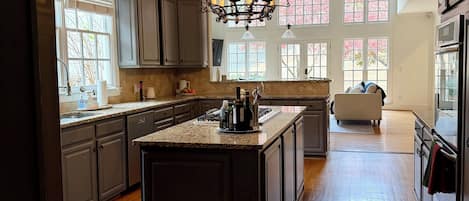 Microwave, oven, stovetop, dishwasher