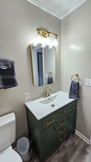 Towels, soap, toilet paper