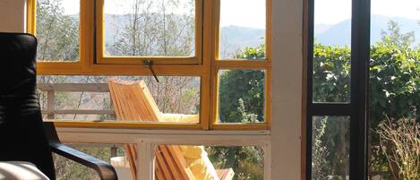 Cabin, Mountain View | Desk, laptop workspace, iron/ironing board, free WiFi