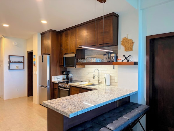 Villa, 2 Bedrooms, Sea View, Oceanfront | Private kitchen