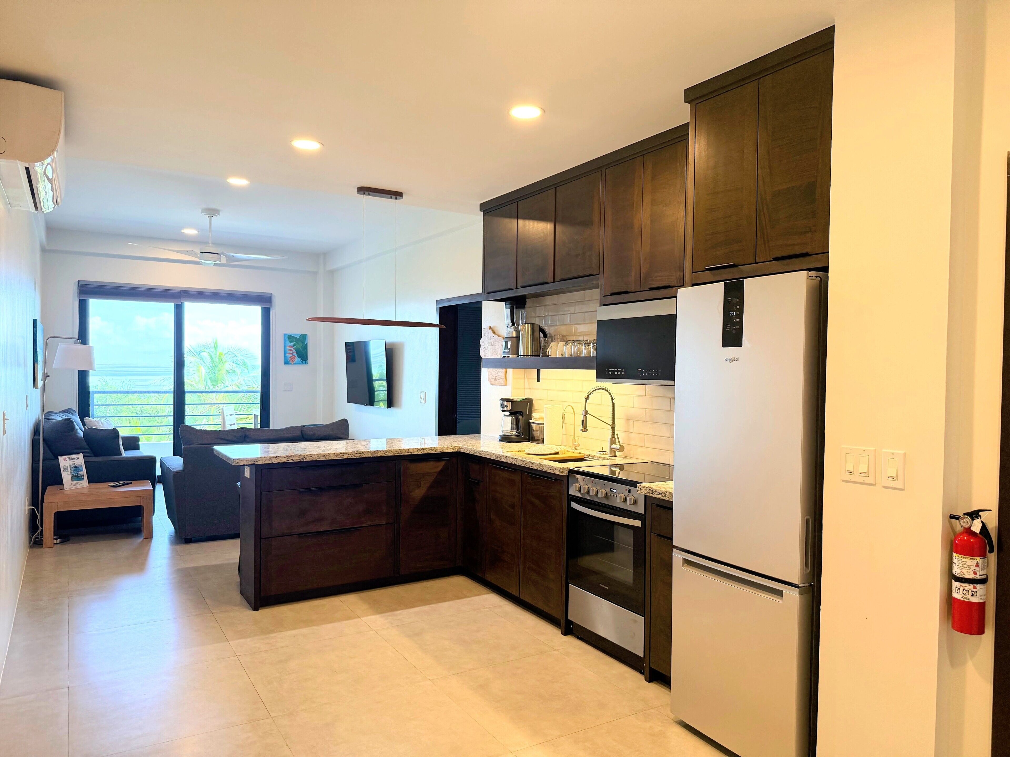 Villa, 2 Bedrooms, Sea View, Oceanfront | Private kitchen | Full-sized fridge, microwave, stovetop, cookware/dishes/utensils