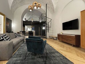 豪華公寓 | 客廳 | 55 吋智能電視連數碼電視頻道、Netflix、串流服務