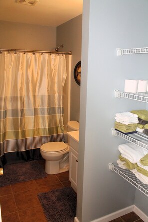 Towels, toilet paper