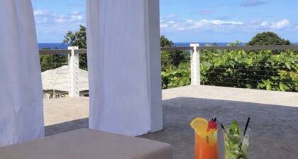 Charming new 2 BR, 2 BR ocean view villa in Snow District, AC, private/secure