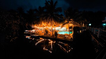 Outdoor banquet area