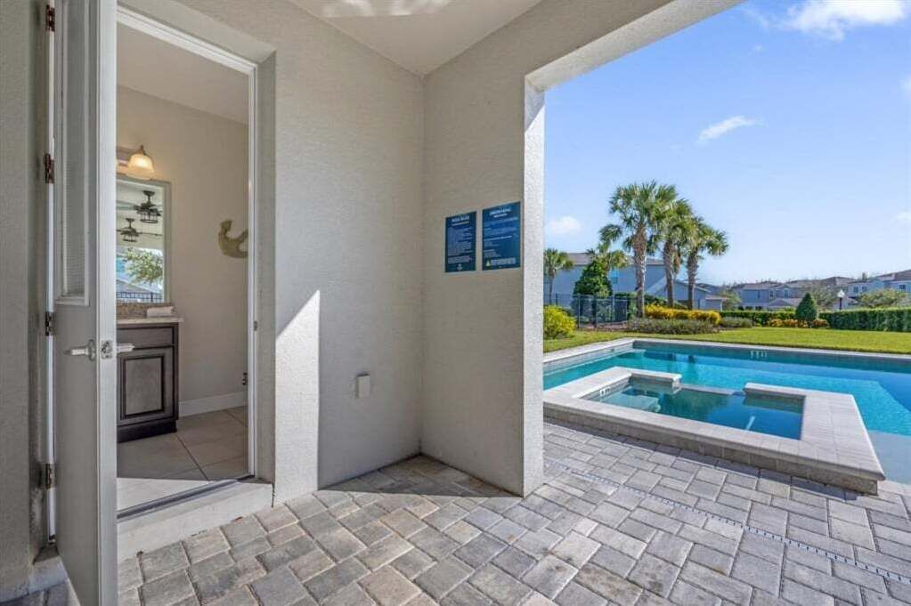 Una piscina riscaldata