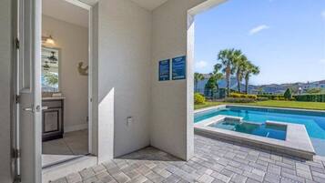 Una piscina riscaldata