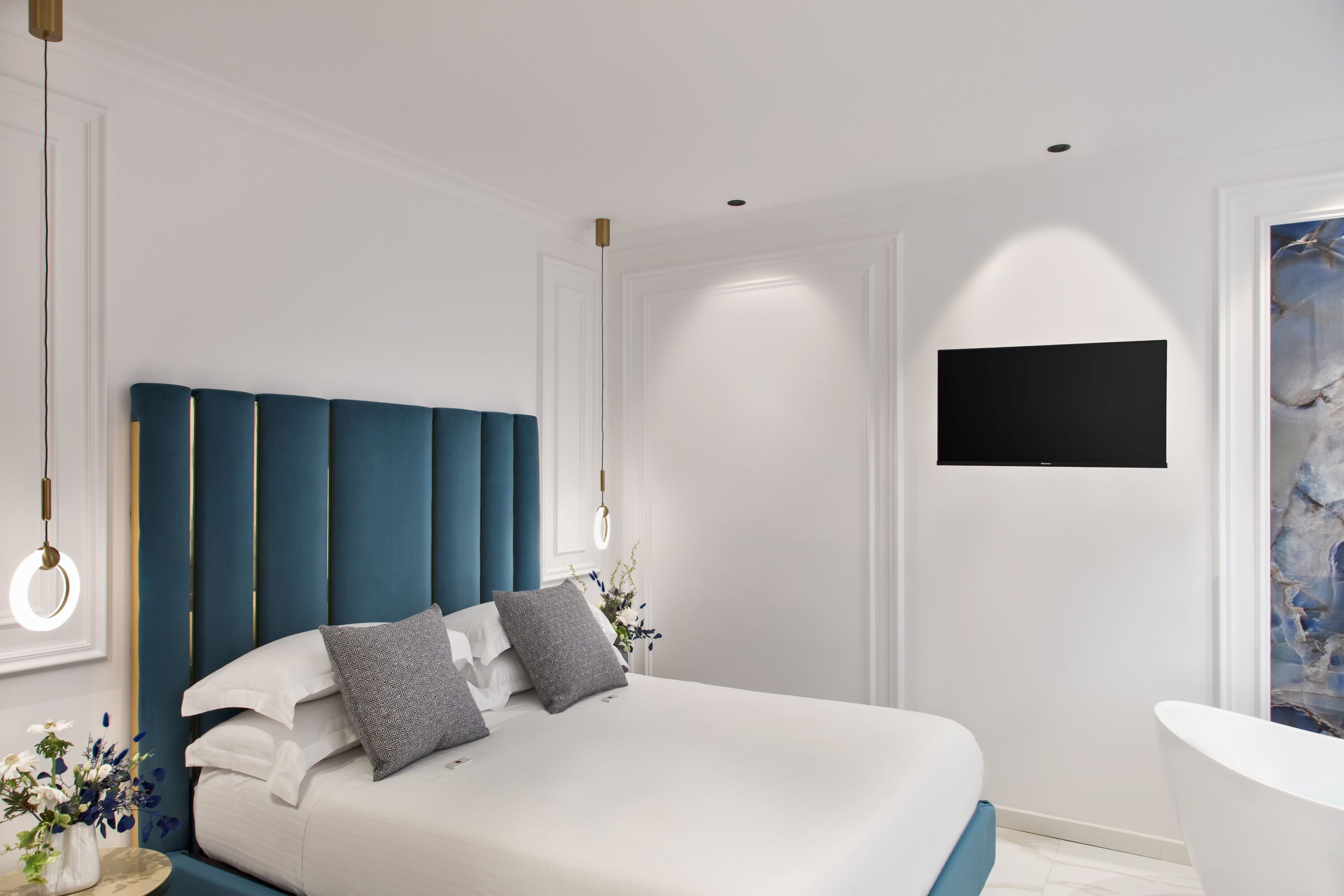 Sengetøy i egyptisk bomull, sengetøy av topp kvalitet og dundyner