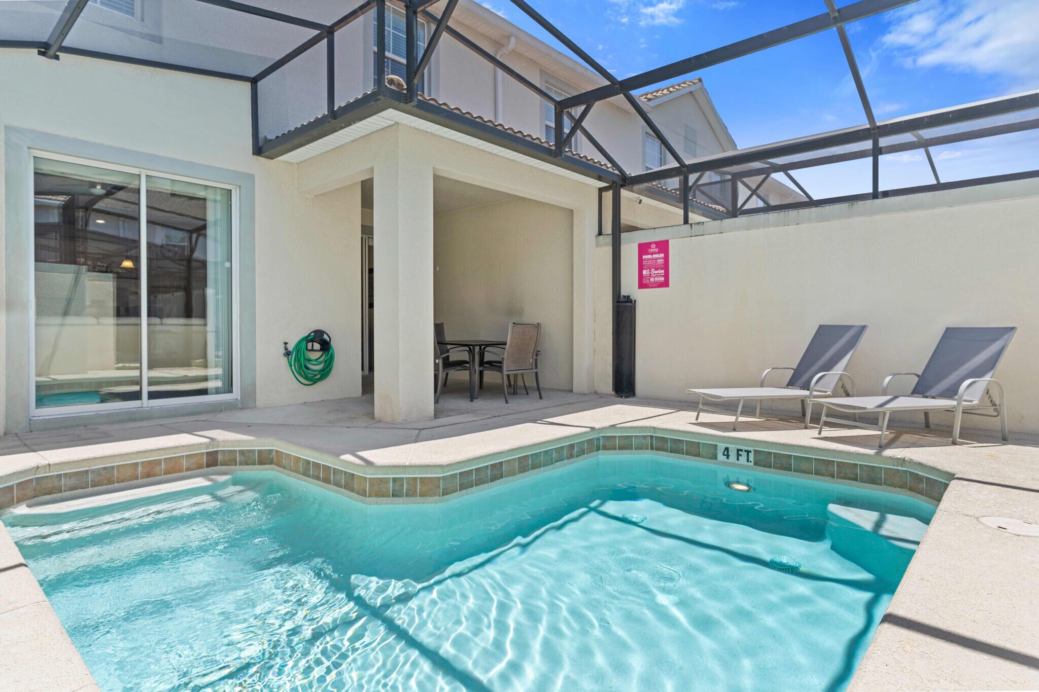 A heated pool