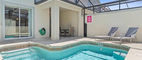 A heated pool