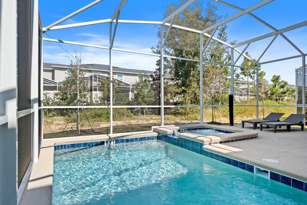 A heated pool