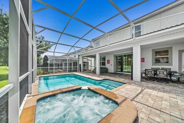 A heated pool