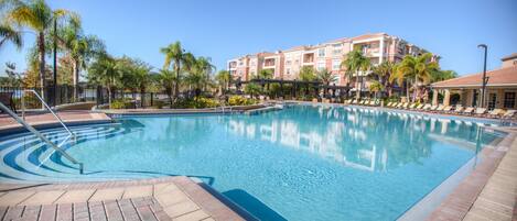 A heated pool