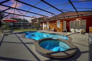 A heated pool