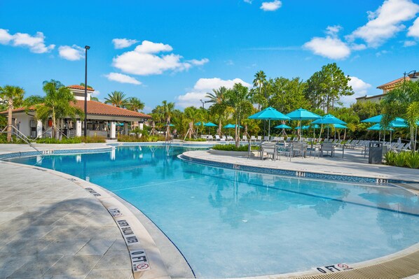 A heated pool