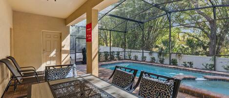 A heated pool