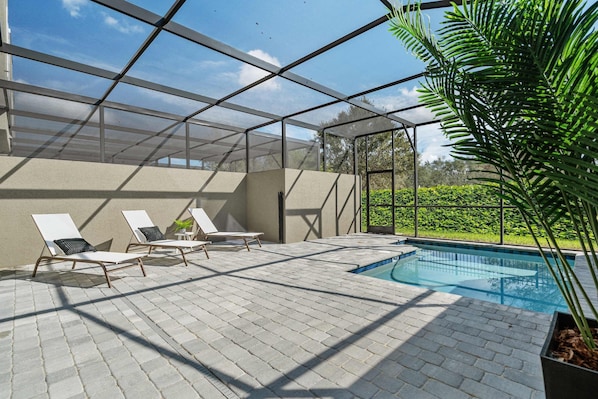 A heated pool