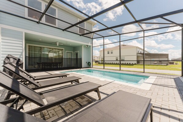 A heated pool