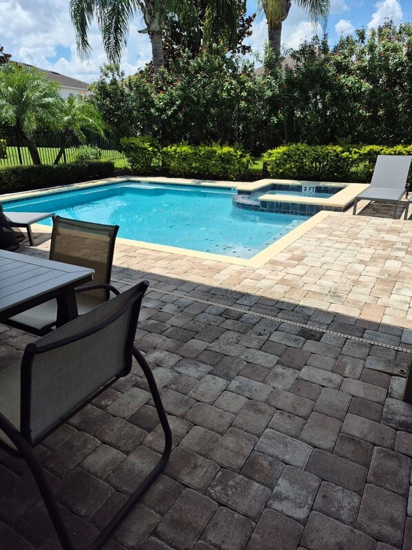 A heated pool