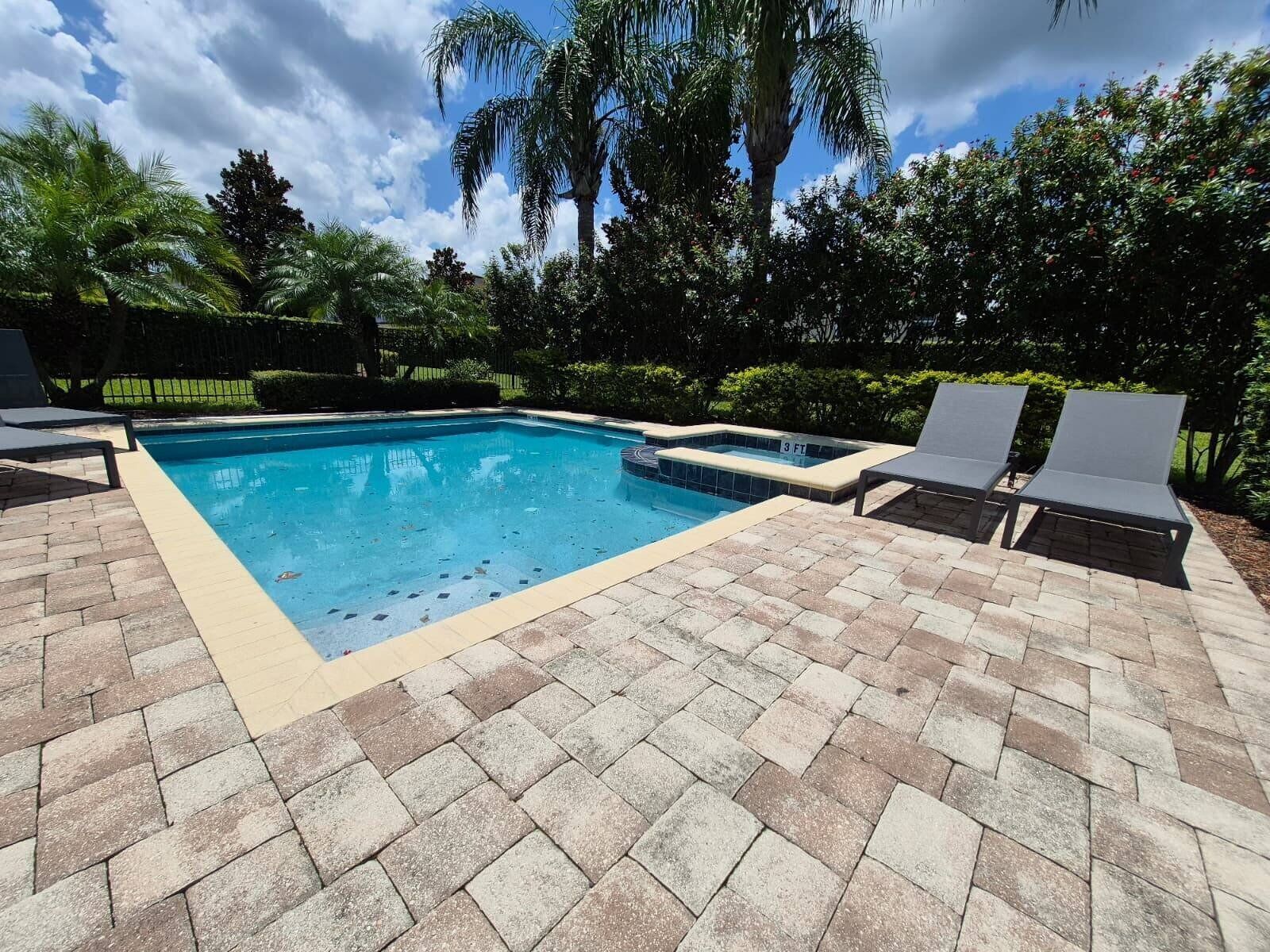 A heated pool