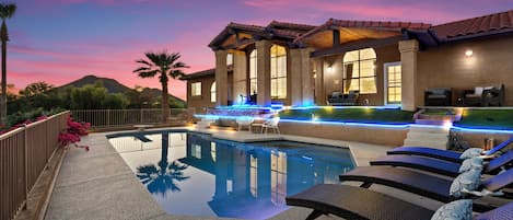 Outdoor pool, a heated pool
