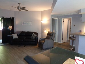 Smart TV, lareira, livros