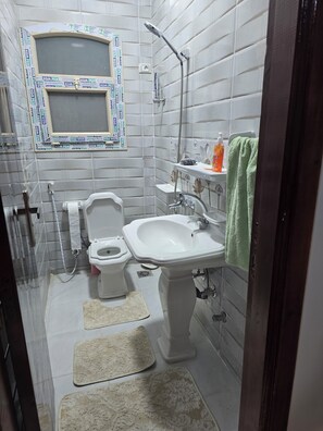 Towels, soap, toilet paper