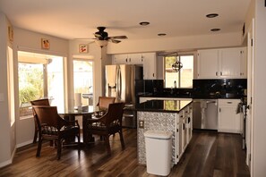 Microwave, oven, stovetop, dishwasher