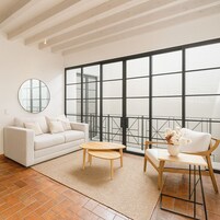 Comfort-Apartment, Balkon, Gartenblick | Wohnbereich