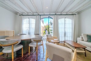 Luxury Apartment, 2 Bedrooms, 2 Bathrooms, City View | Living area | 55-inch Smart TV with digital channels, Netflix, streaming services