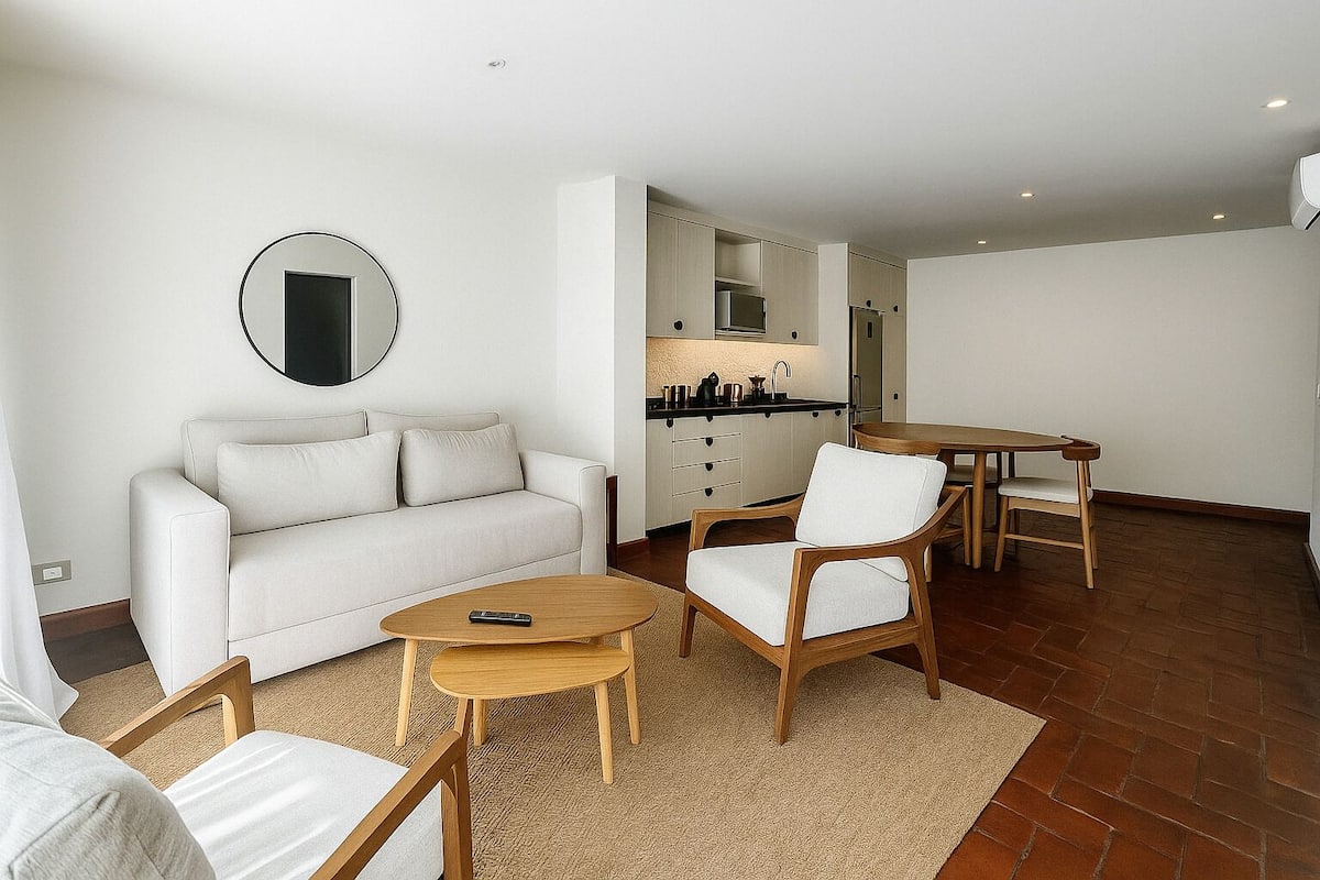 Senior Apartment, 1 Bedroom | Living area | 55-inch Smart TV with digital channels, Netflix, streaming services