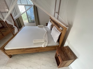 Vila Keluarga, pemandangan samudra | Meja kerja, ruang kerja ramah laptop, Wi-Fi gratis, dan seprai linen