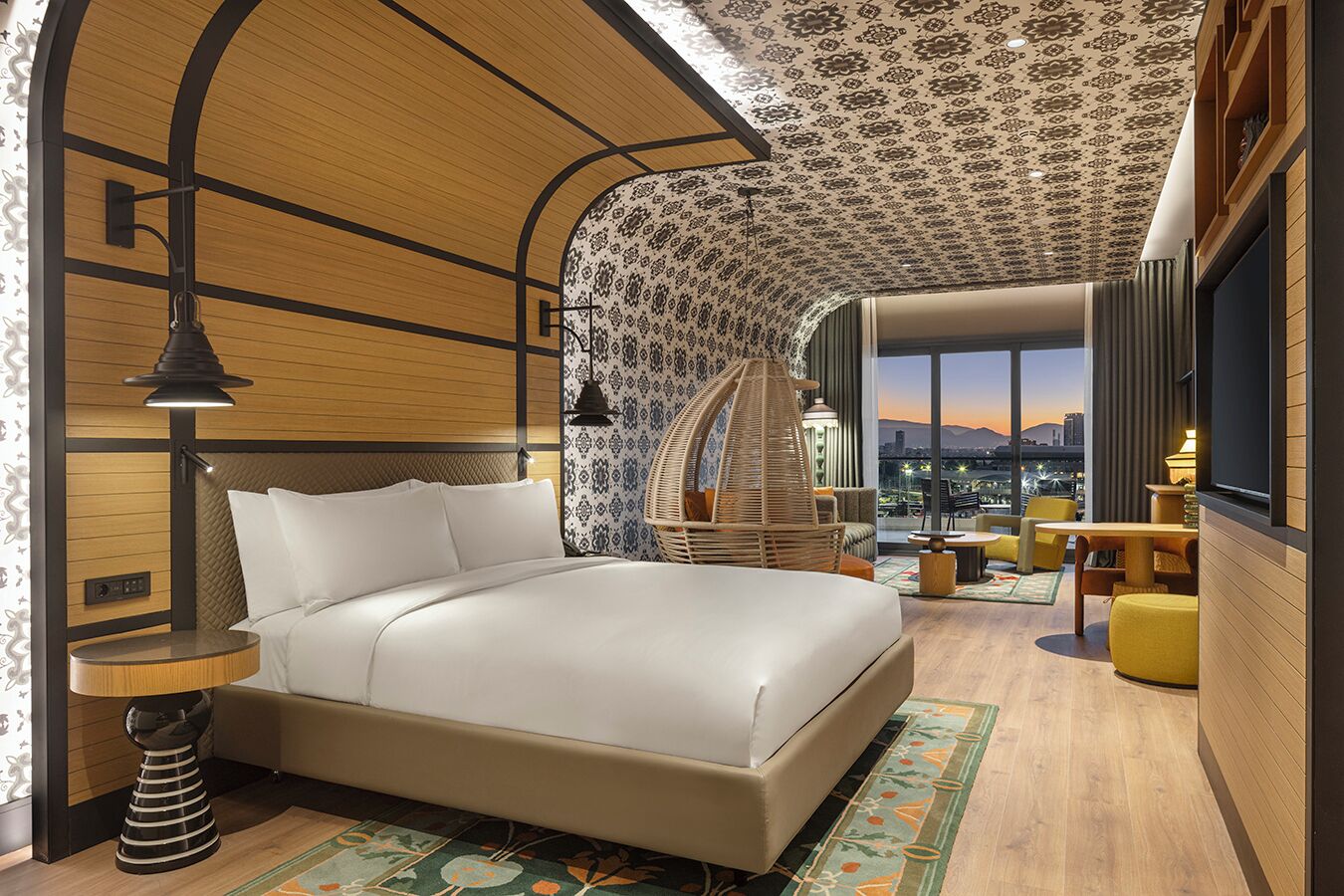 주니어 스위트, 킹사이즈침대 1개, 테라스 | 미니바, 객실 내 금고, 책상, 방음 설비