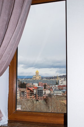 Habitación básica con 2 camas individuales, vistas a la ciudad | Vistas desde la habitación