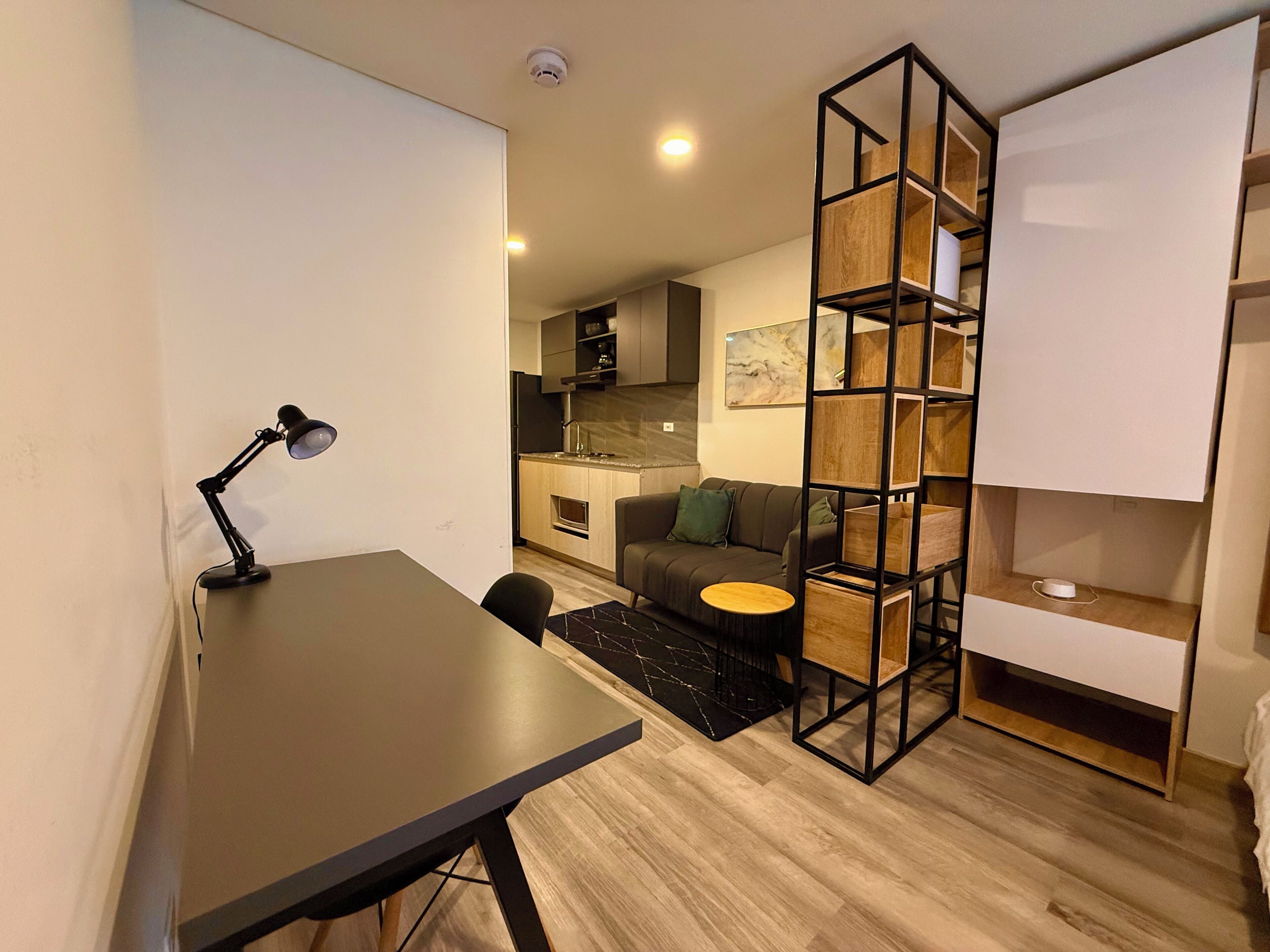 Appartement, balcon, vue montagne