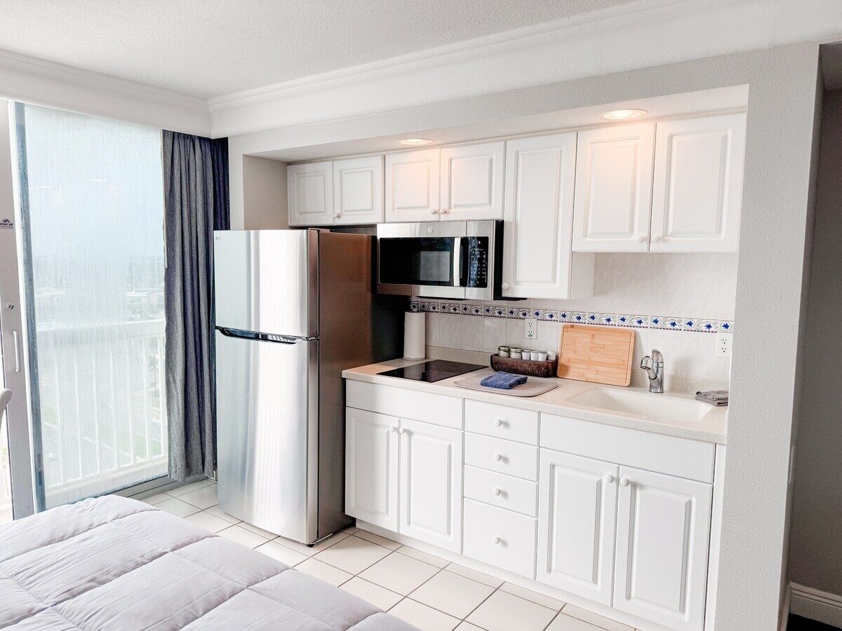 Fridge, microwave, spices