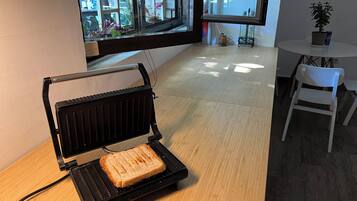 Shared fridge, microwave