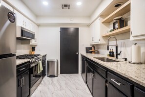 Fridge, microwave, oven, stovetop - Adventure District Home: Pet Friendly/Gameroom/Fenced Yard/Easy I35 & I44 Access (Oklahoma City)