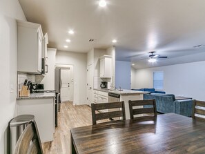 Microwave, oven, stovetop, dishwasher