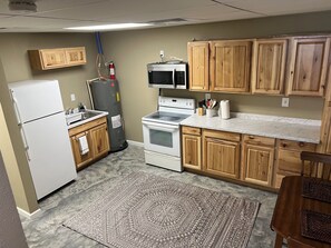 Microwave, oven, stovetop, dishwasher