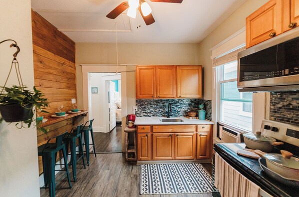 Microwave, oven, stovetop