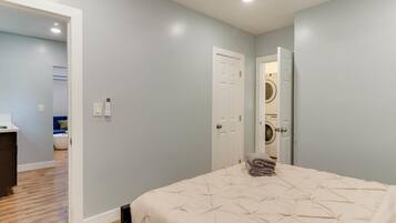 1 bedroom, iron/ironing board, travel crib, free WiFi