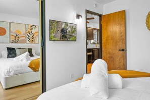 Cabaña de lujo, 2 habitaciones, vista a la montaña | Ropa de cama de alta calidad y caja de seguridad en la habitación 